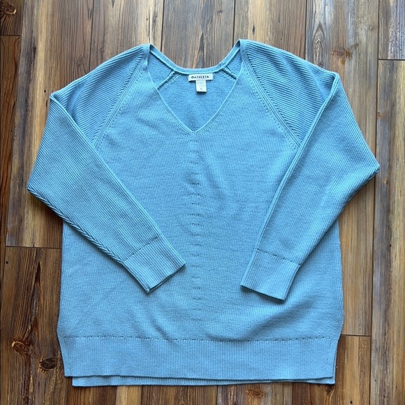 Athleta Hanover Tunic Sweater Size XL Light Blue Pullover S Wool Blend - Picture 2 of 10